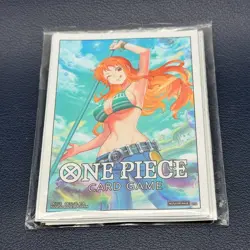 One Piece Card Game Official Nami Promotion Sleeves 10 Pack Promo Bandai NEW - Image 1