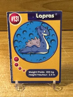 Lapras #131 Pokemon The First Movie - Burger King 1999 Promo Perforated Card - Image 1