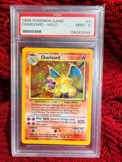 PSA 9 CHARIZARD HOLO 4/102 | Base Set WOTC Graded Pokemon Card - Image 1