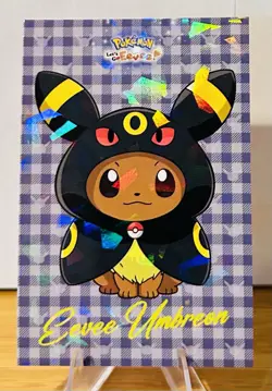 Eevee Umbreon Poncho Cracked Ice Pokemon Let's Go Eevee Card Database NM TCG - Image 1