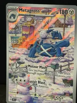 Pokemon TCG Metagross 178/162 Pokemon Temporal Forces Illustration Rare Card NM - Image 2