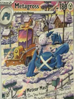 Pokemon TCG Metagross 178/162 Pokemon Temporal Forces Illustration Rare Card NM - Image 3