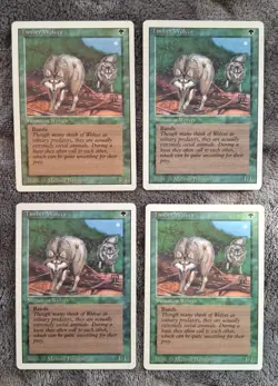MTG Revised Timber Wolves - LP/NM - Very nice vintage Magic: The Gathering cards - Image 1