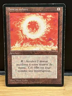 Mtg Revised French FBB— Sol Ring / Anneau Solaire— Good - Image 2