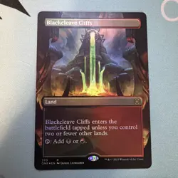 Blackcleave Cliffs (Borderless) Phyrexia: All Will Be One Foil - Image 1