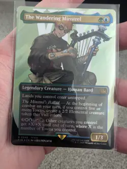 The Wandering Minstrel (Borderless) (Surge Foil) Final Fantasy Foil Magic MTG - Image 1