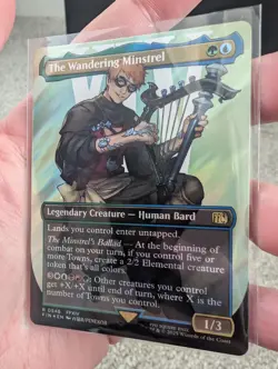 The Wandering Minstrel (Borderless) (Surge Foil) Final Fantasy Foil Magic MTG - Image 2