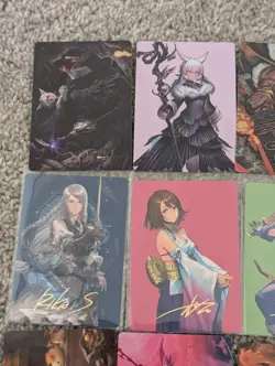 Final Fantasy MTG Art Series Lot (12): Yuna Gold Zidane Gold Bahamut Gold Stamp - Image 4
