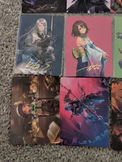 Final Fantasy MTG Art Series Lot (12): Yuna Gold Zidane Gold Bahamut Gold Stamp - Image 5