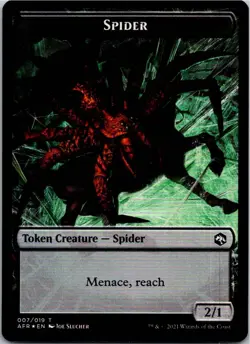 Spider // Guenhwyvar Double-Sided Token T Foil Adventures in the Forgotten Realm - Image 1