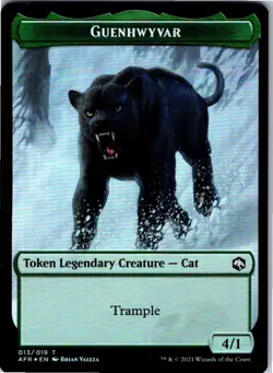 Spider // Guenhwyvar Double-Sided Token T Foil Adventures in the Forgotten Realm - Image 2
