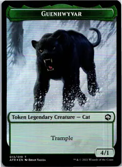Dog Illusion // Guenhwyvar Double-Sided Token T Foil Adventures in the Forgotten - Image 1