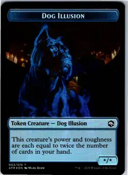 Dog Illusion // Guenhwyvar Double-Sided Token T Foil Adventures in the Forgotten - Image 2