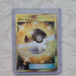 Pokemon Ultra Ball Full Art Secret Rare Holo 161/149 SM Base Trainer Item - Image 1