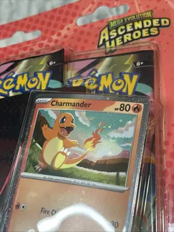 Pokemon TCG Ascended Heroes Tech sticker 3 Pack Charmander Promo With Swirl 💫🍥 - Image 4