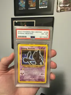 Pokemon Shining Mewtwo Holo 109/105 Neo Destiny 2002 PSA 6. Canadian Bids Only! - Image 2