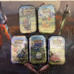 LOT OF ALL 5 SEALED ✅ Pokemon TCG Ascended Heroes MINI TINS Brand New! IN-HAND! - Image 1