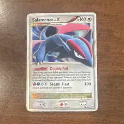Pokemon Salamence LV.X Ultra Rare Holo Arceus 160 HP 100 ATK 98/99 Card Stock - Image 1