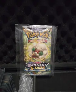 Pokemon Sword & Shield Brilliant Stars New Sealed Unweighed Booster Pack 820650809965 - Image 1