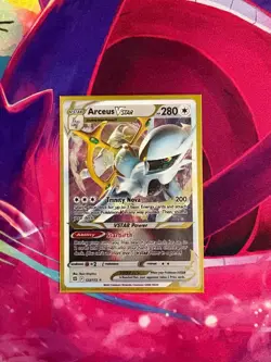 Arceus Vstar 123/172 METAL CARD Promo Not Playable Pokemon TCG - Image 1