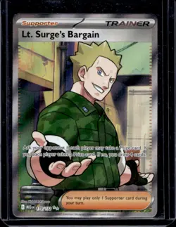 2025 Pokemon Mega Evolution Lt. Surge's Bargain Full Art Ultra Rare #170/132 - Image 1