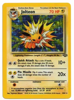 Pokemon Card: Jolteon HOLO 4/64 Jungle Set Vintage Rare! EX - Image 1
