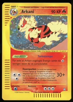 Pokemon TCG Arcanine Holo Rare H2/H32 Skyridge WOTC E-Reader MP/LP GERMAN - Image 1
