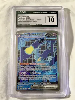 CGC 10 Iron Crown ex SIR Alt Art | 158/131 Sv: Prismatic Evolutions Holo Pokemon - Image 1