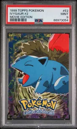 PSA 9 1999 Topps Pokemon Movie Edition #E2 Ivysaur #2 - Image 1
