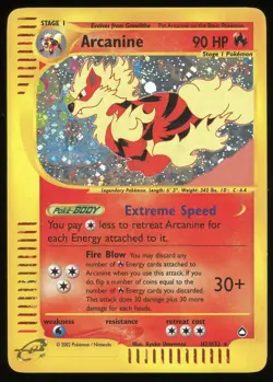 Pokemon TCG Arcanine Holo Rare H2/H32 Aquapolis WOTC E-Reader MP/LP - Image 1