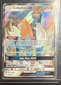 Cobalion GX 106/181 Ultra Rare Sun & Moon Team Up Pokemon TCG near mint - Image 1