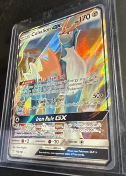 Cobalion GX 106/181 Ultra Rare Sun & Moon Team Up Pokemon TCG near mint - Image 2