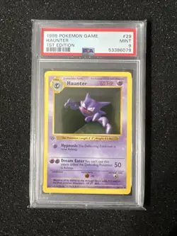Pokemon PSA 9 1st Edition Base Haunter - Image 1