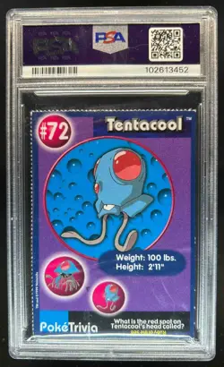 1999 Pokemon Burger King Tentacruel Perforated #72 PSA 3 - Image 2