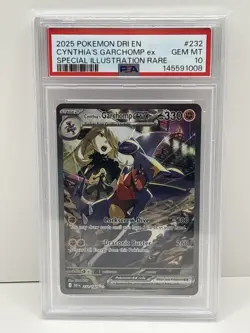 2025 POKEMON DRI SPECIAL ILLUSTRATION RARE #232 CYNTHIA'S GARCHOMP EX PSA 10 - Image 1