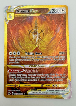 Pokemon TCG Arceus VSTAR (GG70/GG70 Secret Rare Crown Zenith) DAMAGED - Image 1