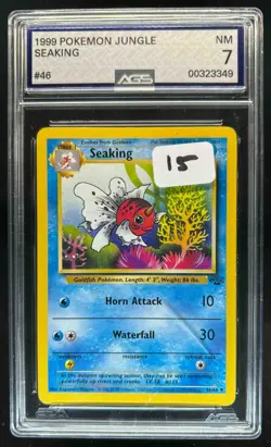 1999 Pokemon Jungle Seaking #46/64 AGS 7 - Image 1