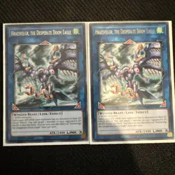 Yu-Gi-Oh! Hraesvelgr, the Desperate Doom Eagle 1st Ed. RIRA-EN082 Rare NM/M x2 - Image 1