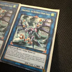 Yu-Gi-Oh! Hraesvelgr, the Desperate Doom Eagle 1st Ed. RIRA-EN082 Rare NM/M x2 - Image 3