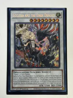 Yugioh! 1x Ecclesia and the Dark Dragon BPRO-EN041 Secret Rare 1st Ed NM - Image 1