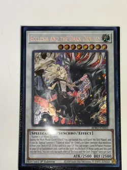Yugioh! 1x Ecclesia and the Dark Dragon BPRO-EN041 Secret Rare 1st Ed NM - Image 3