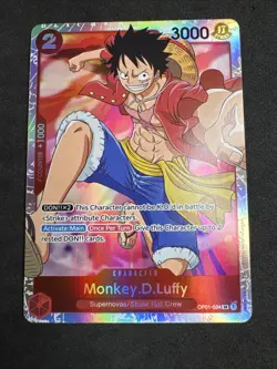 ONE PIECE Card Game Romance Dawn OP01-024 Monkey D Luffy Super Rare - Image 1