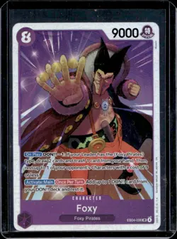 2026 One Piece The Azure Seas Seven Foxy Extra Booster Super Rare SR #EB04-036 - Image 1