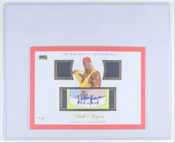 HULK HOGAN 2023 THE BAR AUTHENTIC PATCH AUTOGRAPH RED SSP AUTO 1/1 Q3474 - Image 1