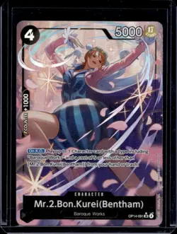2025 One Piece Azure Sea's Seven Mr 2 Bon Kurei Bentham Alternate Art #OP14-091 - Image 1