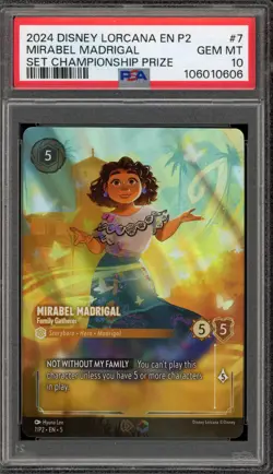 Disney Lorcana Mirabel Madrigal Set Championships Prize Promo 7/P2 PSA 10 - Image 1