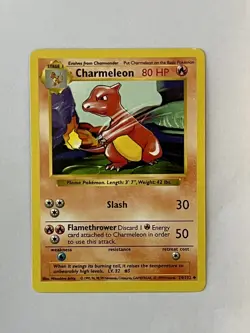 Charmeleon Pokemon Card Shadowless 24/102 Vintage Base Set 1999 Classic - Image 1