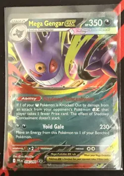 Pokemon Mega Gengar EX Double Rare 056/094 Me02 Phantasmal Flames Holo Card - Image 1