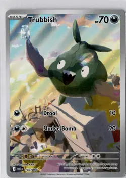Trubbish 140/086 WHT White Flare Illustration Rare Pokemon Card NM - Image 1