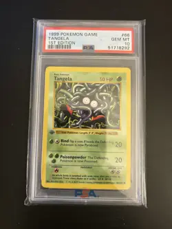 Tangela PSA 10 1st Edition 1999 Pokemon Card 66/102 Gem Mint Shadowless - Image 1